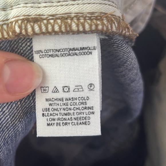 NWOT Free People Button Fly Distressed Ankle Bootcut Crop Dark Indigo Wash 29 - Picture 5 of 5